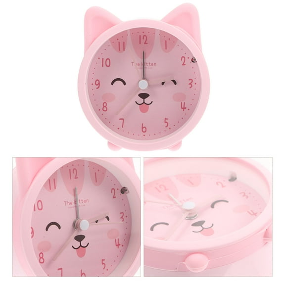 Cat Ear Alarm Clock - Silent Non-Ticking Desktop Clock3.315In