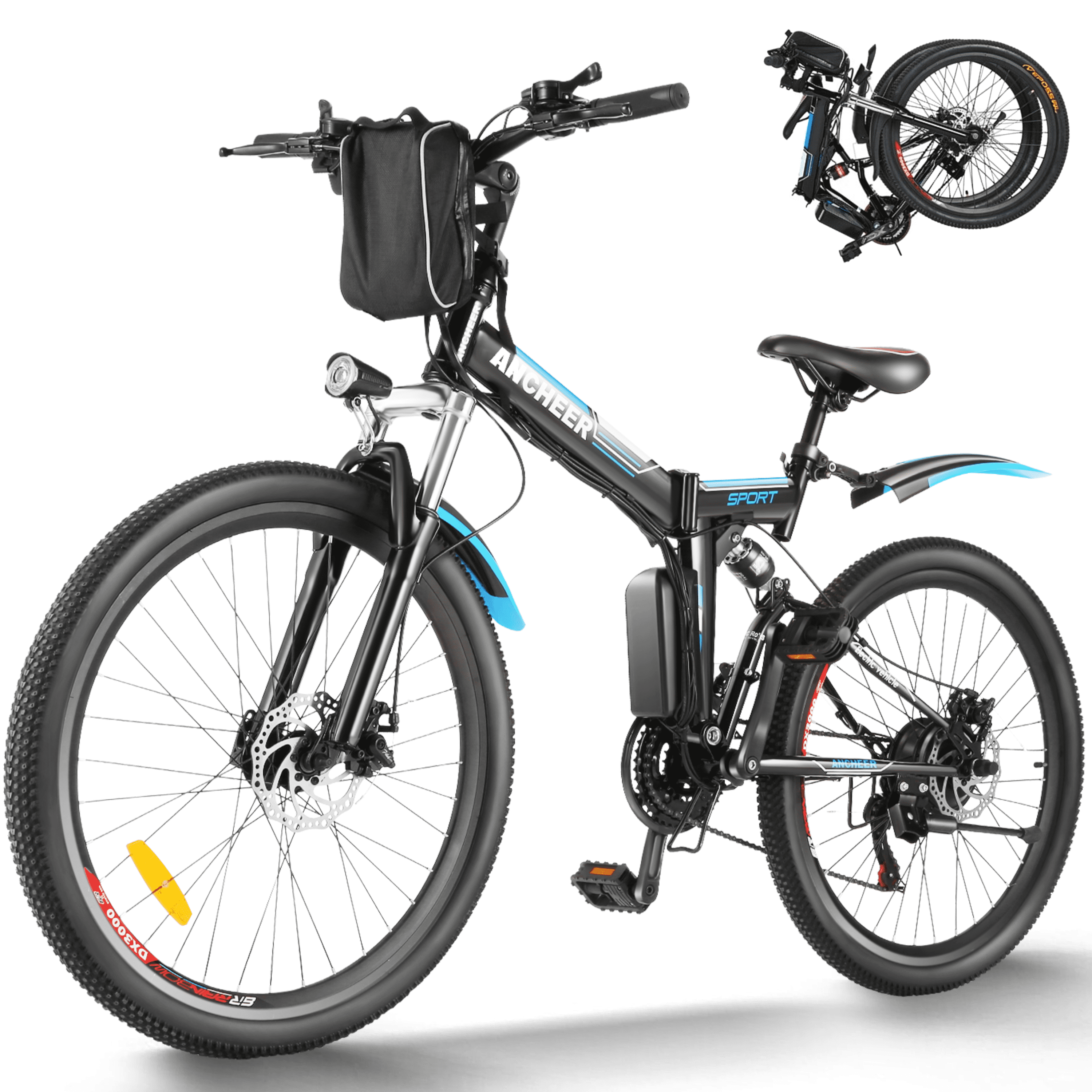 Details about   27.5'' 26'' Electric Bike Mountain Bicycle Folding Ebike Shimano 21 Speed Bike 