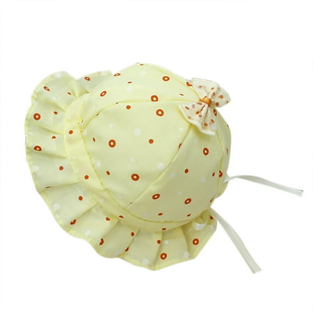 

Binmer Infant Baby Cute Bow Hat Summer Kids Princess Dot Breathable Bucket Sun Hat