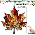 thumbnail image 3 of Maple Leaf Suncatcher Ornament, Stained Glass Maple Leaf Hanging Decor, Colorful Fall Leaf Window Pendant, Autumn Wall Hanging, Christmas Tree Decoration, Seasonal Indoor Home Art Ornament, 3 of 5