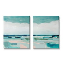 Stupell Industries Abstract Green Cloud Modern Geometric Landscape Canvas Wall Art, 16 x 20, Design by Grace Popp