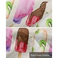 thumbnail image 6 of Ice Cream Linen Curtain Valance for Bedroom/Bathroom/Kitchen/Office/Living/Dining Room Windows,Summer Ombre Fruits Farmhouse Country Rod Pocket Topper Drapes Decorative Cafe Drapery Panel 54x18, 6 of 6