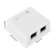 thumbnail image 5 of Adaptador De Conector De Pared, Keystone Jack Box, Caja De Escritorio De 2 Puertos Área De Trabajo De Mejora Del Hogar De Ingeniería De Red Recta Para Conexión De Toma De ANGGREK Otros, 5 of 8