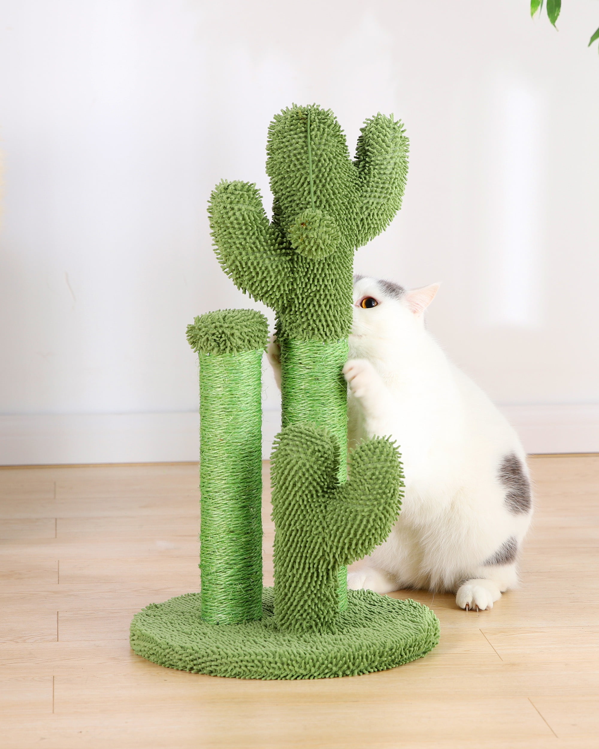 Vibrant Life Cactus Cat Scratching Post with Toy Ball, Green