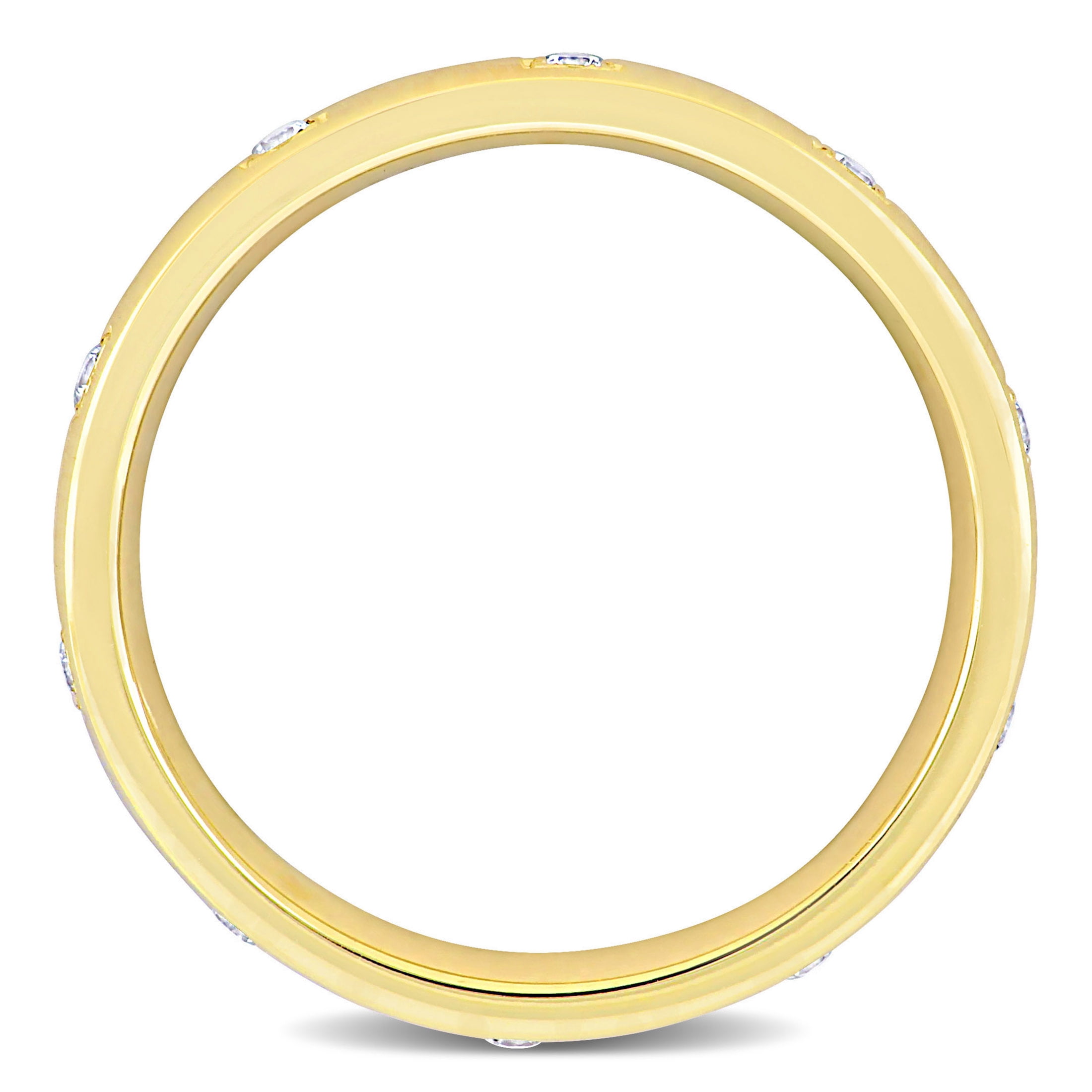 Everly Women's Cubic Zirconia 14k Yellow Gold Wedding Ring