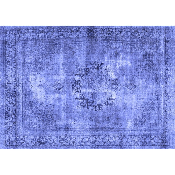 Ahgly Company Indoor Rectangle Persian Blue Traditional Area Rugs, 7' x 9'