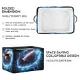 thumbnail image 2 of Ryvnso Cool Football Storage Basket Large Bin Foldable Boxes Toys Organizer 14.2x10.2x8.3in 1 PC, 2 of 8