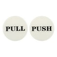 thumbnail image 1 of Unique Bargains 2.8' Push Pull Signe de Porte, 1 Paires Acrylique Autocollant Dos Rond Signe Autocollant de Porte Blanc/noir, 1 of 6