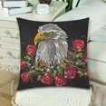 thumbnail image 3 of MKHERT White Eagle and Roses Throw Pillowcase Pillow Cover Cushion Couver 18x18 inch, Set of 2, 3 of 3