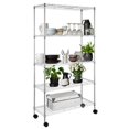 thumbnail image 2 of 5 Tier Shelf Adjustable Wire Metal Shelving Rack Chrome 23.22"W x 13.39"D x 31.5"HSliver, 2 of 5