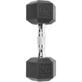 thumbnail image 3 of CAP Barbell 15 Lb. Coated Hex Dumbbell - Black/Silver, 3 of 7
