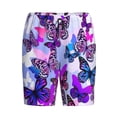 thumbnail image 4 of Easygdp Flying Butterflies Men's Short Pajama Pants, Sleep Shorts, Household Pants, Casual Pants with Pockets - Large, 4 of 9