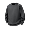 thumbnail image 1 of pstuiky camisas de manga larga para hombre, Sudadera con capucha de cuello redondo y manga larga de color liso para hombre Tops de talla grande para hombre xxxl, 1 of 2
