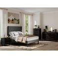 thumbnail image 2 of Noelse Bedroom Set with Storage, Includes 6 Drawer Dresser, 5 Drawer Chest, and 2 Nightstands, Modern Bedroom Furniture Set for Small Spaces Wood Dresser Set with Metal Handles,Black, 2 of 9