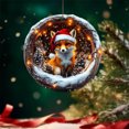 thumbnail image 2 of PLPPYFS Animal Christmas Ornament, 2D Flat Acrylic Forest Animal Decorations, Animal Ornaments for Xmas Tree, Hanging Woodland Pendant for Xmas Tree Decorations, Hanging Ornament Home Party Decor, 2 of 9