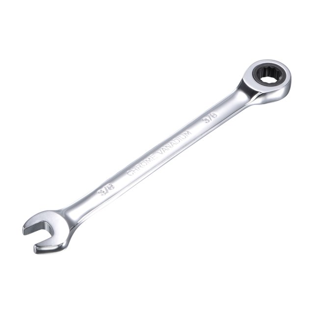 Unique Bargains 3/8" Ratcheting Combination Wrench SAE 72 Teeth 12 Point Ratchet Box Ended Spanner Tools, Cr-V