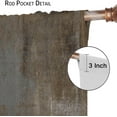 thumbnail image 6 of Rustic Curtains Tan Brown Abstract Wood Blackout Print Rod Pocket Window Drapes for Bedroom Living Room 52x84in, 6 of 6