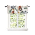 thumbnail image 2 of Kitchen Cafe Valance Curtain for Small Windows,Mid Century Abstract Plant Leaves Rod Pocket Short Valances Bohemian Geometric Line Art Window Treatment Panel for Living Room/Bedroom/Bathroom,54x18in, 2 of 9