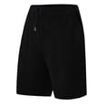 thumbnail image 2 of BiZtdJrK Mens Big and Tall Sweat Shorts Drawstring Elastic Waisted Running Athletic Short Sweatpants Loose Fit Solid Casual Shorts with Pockets Black XXXL, 2 of 5
