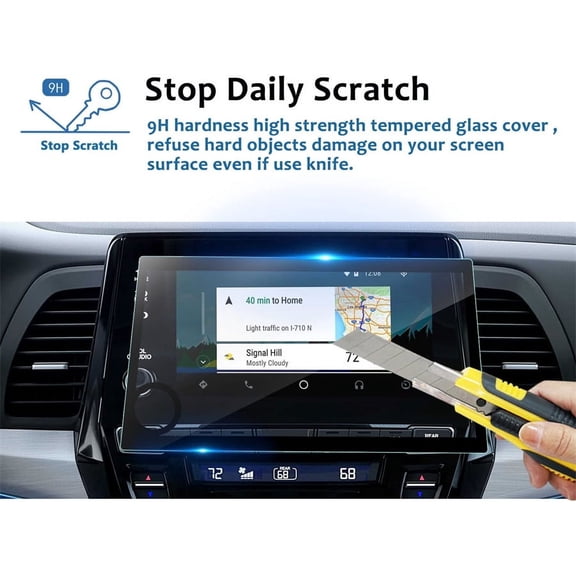 8"Tempered Glass Clear Car GPS Navi Screen Protector Film For18-21 Honda Odyssey