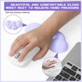 thumbnail image 3 of Manbasnake Memory Foam Cloud Mouse Pad with Wrist Rest & Cup Coaster, Purple, 3 of 7