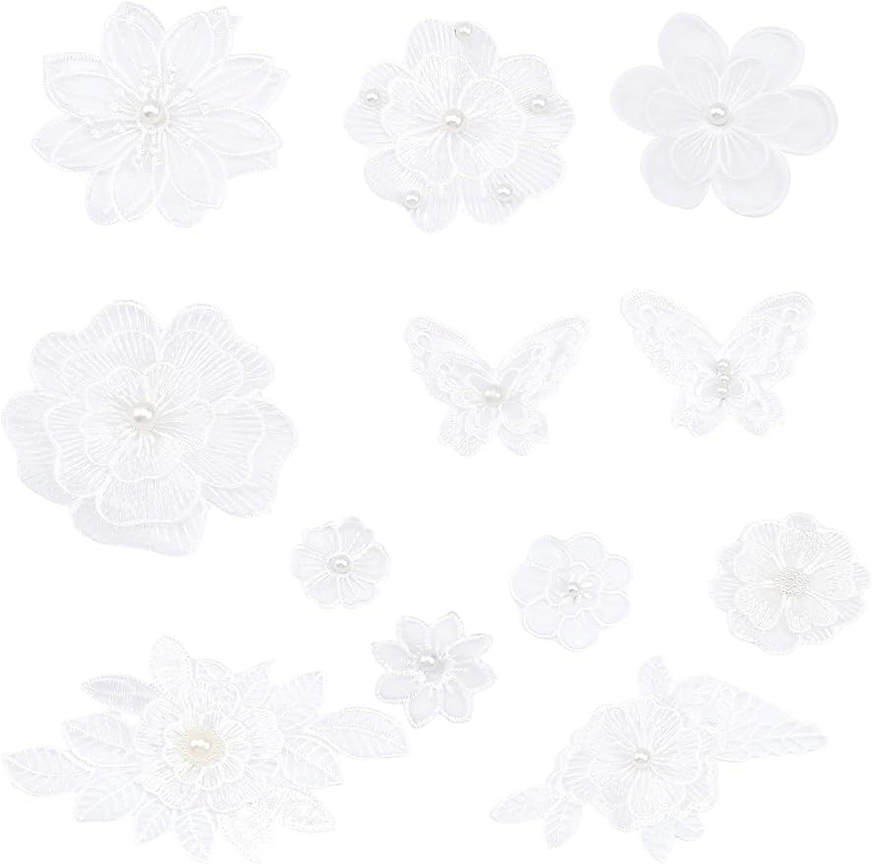 HINZIC 20pcs Mini Flower Iron On Patches 17 Patterns Decorative Embroidered  Patches Floral Sewing Appliques Valentines for Jeans, Clothing, Jacket