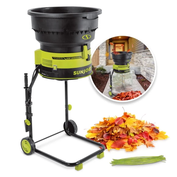 Sun Joe 15-AMP Electric Leaf Mulcher/Shredder, 55-Gal/Min. Capacity