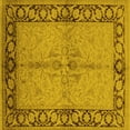 thumbnail image 1 of Ahgly Company Indoor Square Oriental Yellow Traditional Area Rugs, 8' Square, 1 of 4