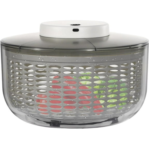 6L/6.34QT Electric Vegetable Dryer Fruit Vegetable Washer Dryer with USB Cable & Draining Basket Electric Salad Spinner