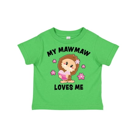 

Inktastic My Mawmaw Loves Me with Bigfoot Gift Toddler Toddler Girl T-Shirt