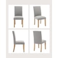 thumbnail image 5 of Dining Chairs Set of 2,Modern Fabric Upholstered Ergonomic Chairs with Curved Backrest,Heavy-Duty Wood Legs for Dining Room Kitchen Home Office,Weight Capacity 265lbs,Easy-to-Clean Fabric, 5 of 8