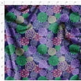 thumbnail image 4 of Soimoi Floral Print - Purple, Viscose Rayon Fabric Material - 42 Inch Wide, 1 Yard, Unstitched Material For Dresses, Blouses, Skirts, Sleepwear, Kids Clothing, 4 of 6