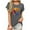Gray, variant on Womens Tops Short Sleeve Printed Round Neck Summer Tunic Tops Loose Tees Shirts Red S