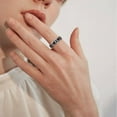 thumbnail image 6 of Stainless Steel Spinner Ring With Moon And Stars Design Rotatable Unisex Jewelry For Relaxation And Style Chic, 6 of 11