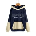 thumbnail image 2 of Vedolay Zip Hoodies for Women's 2023 Fall Fashion Long Sleeve Pullover Casual Oversized Sweatshirt,Navy L, 2 of 4
