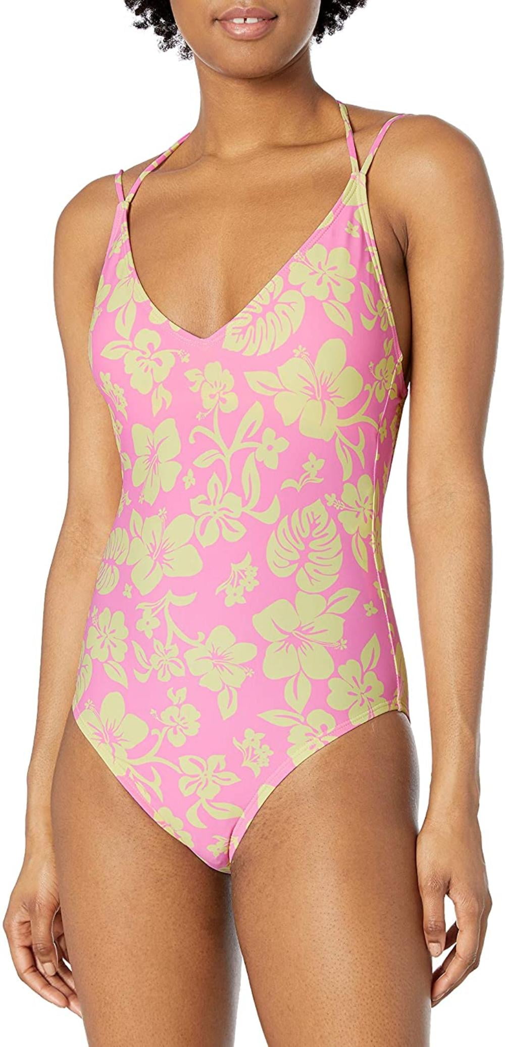 Hobie Juniors Double Strap One Piece Swimsuit Pink Aloha S 84 Nylon 16 Elastane By Brand Hobie Walmart Com Walmart Com