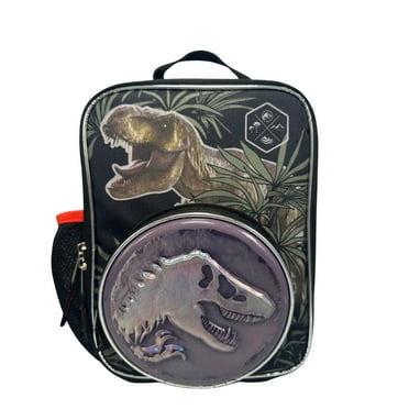 Jurassic Park Stone Logo Unisex 10 inch Polyester Reusable Lunch Kit Black
