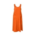 thumbnail image 4 of Ynynloco Womens Plus Size Maxi Dress with Pockets Casual Ring Strap Loose Plain Long Office Summer Fall Beach Travel Dresses L-5XL, 4 of 7
