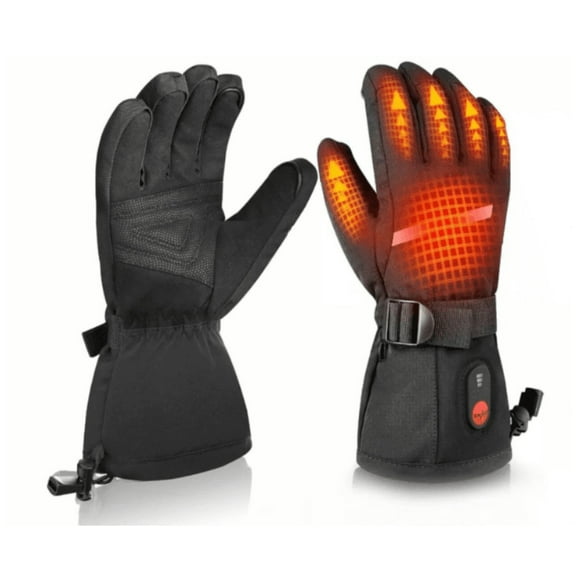 Logan's Toy Chest Unisex Heated Winter Gloves, White, M, 1-Piece