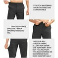 thumbnail image 4 of Outdoor Hiking Pants for Men Waterproof Breathable Trousers Multi Pocket Men's Work Pants Summer Fall Thin Hiking Solid Color Joggers Pants Walking Straight Leg Long Pant, 4 of 5