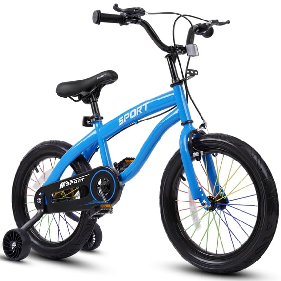Enjoyrun 14" Kids Bike,Bike for Boys and Girls with Training Wheels,Children's Bicycles for Ages 3–7,Blue