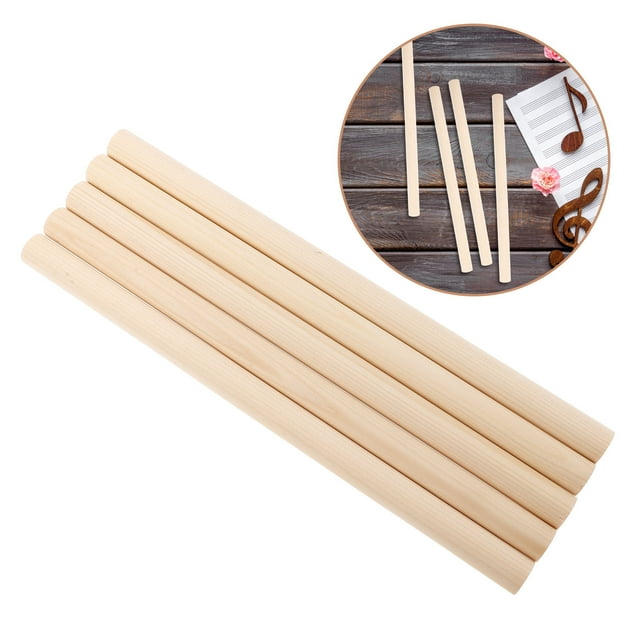 SKISUNO Lot de 5 Colonne de Son en Bois pour Instrument de Musique Ton Riche Beige 11.9x0.75x0.75 Po