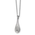 thumbnail image 1 of Sterling Silver & CZ Brilliant Embers Teardrop Necklace 18 Inch, 1 of 3