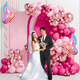 thumbnail image 1 of Kit de Globos Metálicos Rosa Con Mariposas Decoración San Valentín Cumpleaños Bodas Xtellar rosa, 1 of 3