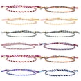 thumbnail image 1 of 12 Pcs Bracelet Tissé à la Main Chaîne de Poignet de Style Tibétain Sangle de Main Réglable, 1 of 7