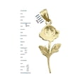 thumbnail image 2 of 14K Gold Long Stem Rose Pendant, 2 of 5