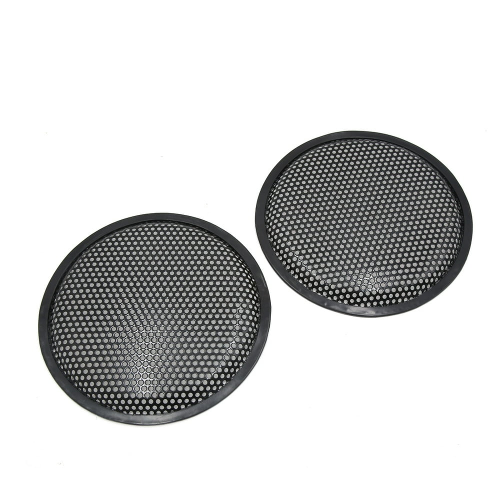 2 Pcs 8" Dia Black Metal Mesh Car Audio Speaker Subwoofer Dust Cover