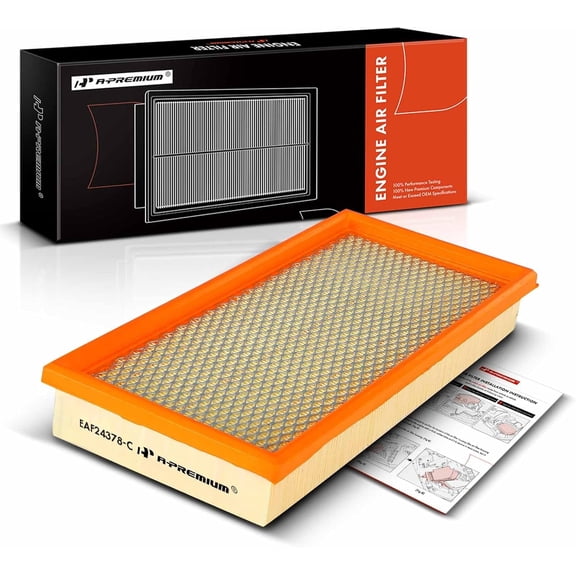 A-Premium Engine Air Filter Compatible with Ford F-150, F-250, F-350, F-Super Duty, F-53 Motorhome Chassis, E-150 E-250 E-350 Econoline Club Wagon, Econoline Super Duty, Bronco, 4.9L 5.0L 5.8L 7.5L