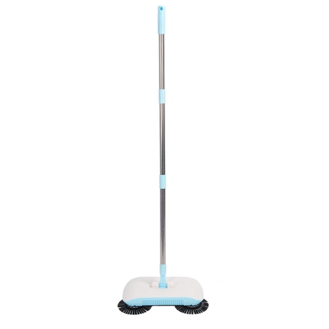 2 in 1 Handheld Floor Sweeper, Stainless Steel 180 Degree Rotating Hand Push Floor Mopping Carpet Sweeping Cleaner for Hardwood Marble Tile Ceramic Scraps Paper