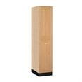 thumbnail image 2 of Solid Oak Executive Wood Locker - Double Tier - 1 Wide - 6 Feet High - 21 Inches Deep - Light Oak, 2 of 4